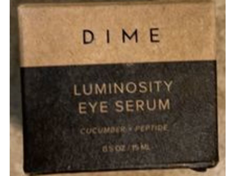 DIME Beauty Luminosity Eye Serum, Cucumber + Peptide, 0.5 oz/15 mL