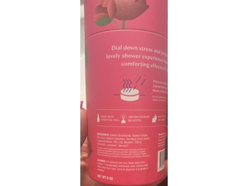 Body Restore Shower Steamers Tablets, Rose, 6 Count