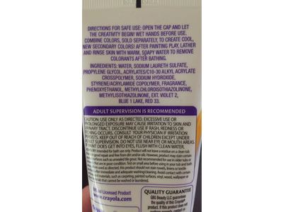 Crayola Bathtub Finger Paint Soap Royal Purple 3 Fl Oz Ingredients Crayola Bathtub Finger Paint Soap Royal Purple 3 Fl Oz Image 4