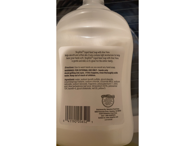 ShopRite Liquid Hand Soap, Aloe Vera, 56 fl oz/1.65 L