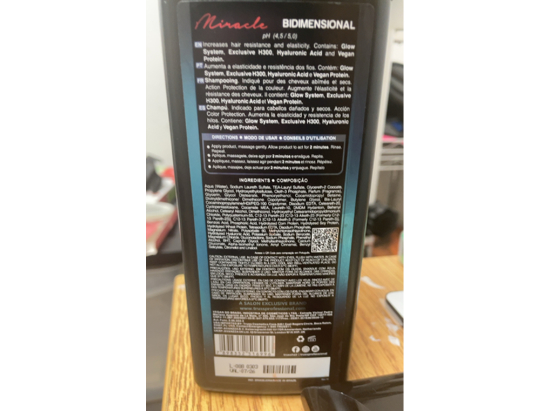 Truss Professional Miracle Bidimensional Shampoo, 33.81 fl oz/1 L