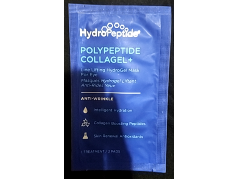 HydroPeptide Hydrogel Eye Mask, Polypeptide Collagel+, 2 Pads