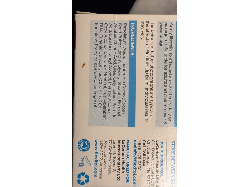 Flexitol Lip Balm, 0.35 oz, Pack Of 3