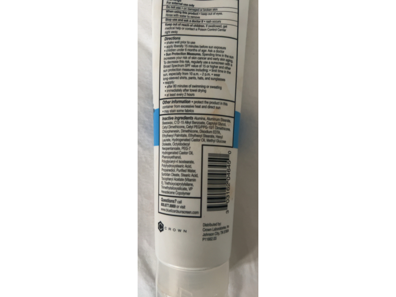 Blue Lizard Sensitive Mineral Sunscreen, SPF 50+, 5 fl oz / 148 mL