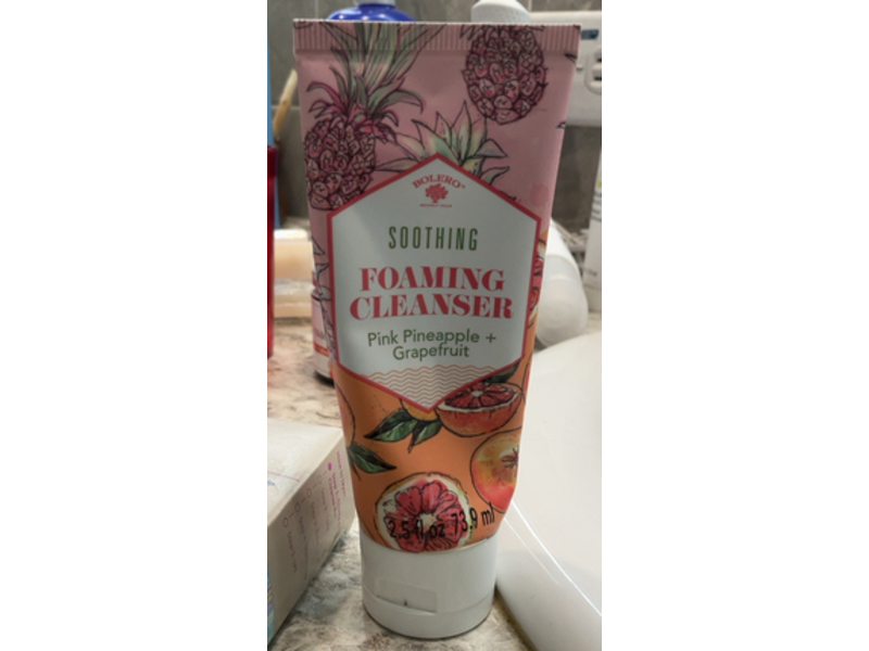 Bolero Beverly Hills Soothing Foaming Cleanser, Pink Pineapple + Grapefruit, 2.5 fl oz/73.9 mL