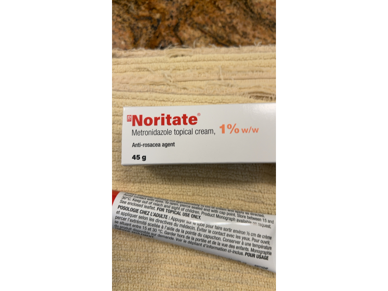 Noritate (metronidazole) Topical Cream 1 %, 45 g, Bausch (Rx)