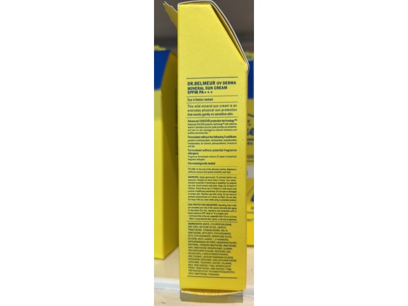 The Face Shop Dr. Belmeur UV Derma Mineral Sun Cream, SPF 48 PA+++, 1.69 fl oz/50 mL