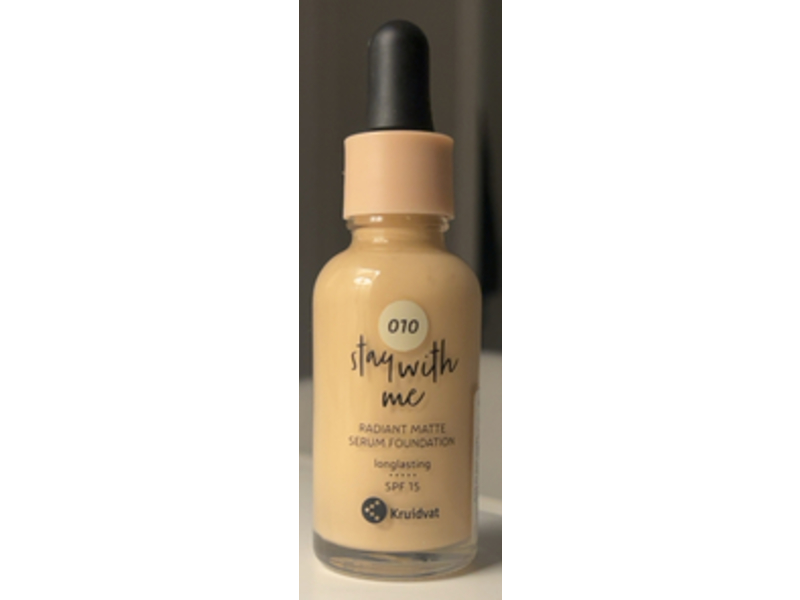 Kruidvat Stay With Me Radiant Matte Serum Foundation, SPF 15, 10 W Fairy Nude, 30 mL