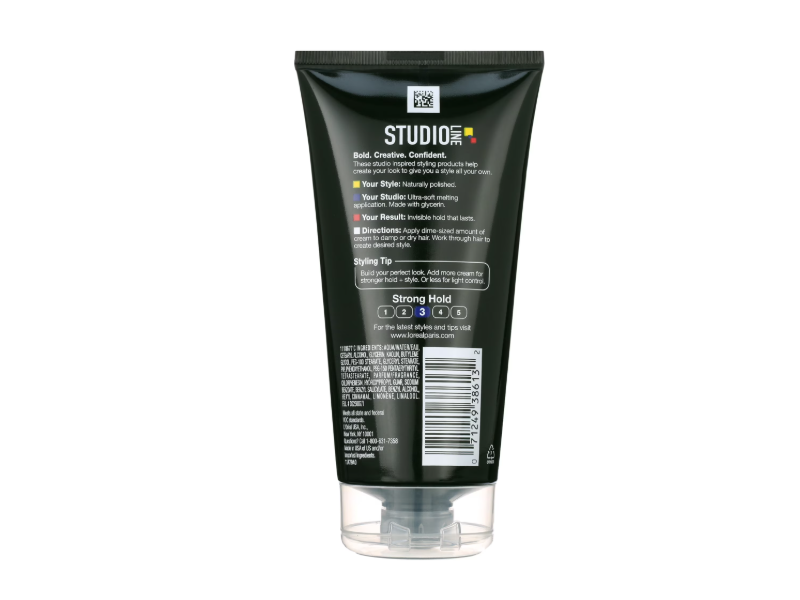 L'Oreal Paris Studio Line Flexible Hold Hair Cream, Strong Hold, 5.09 fl oz/150 mL