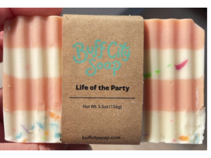 Buff City Soap Bar Soap, Life Of The Party, 5.5 oz/156 g