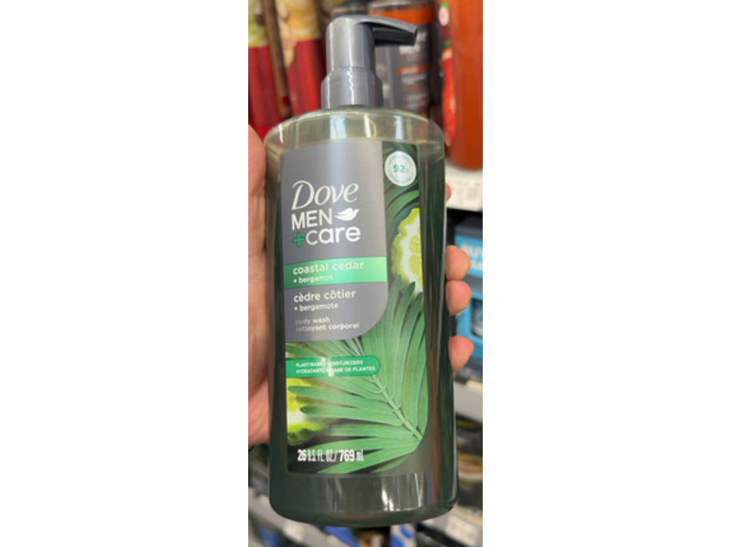 Dove Men + Care Body Wash, Coastal Cedar + Bergamot, 26 fl oz/769 mL