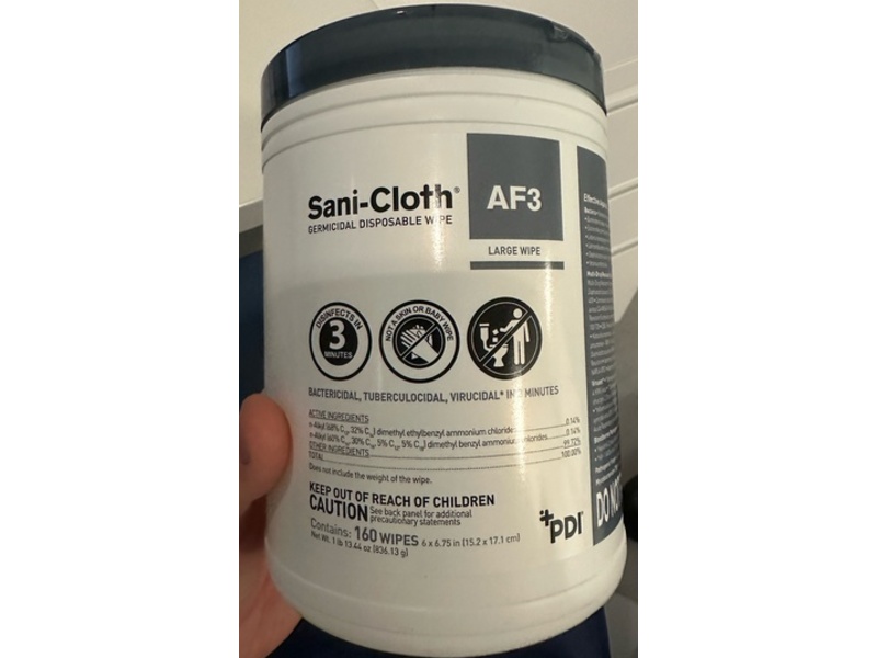 PDI Sani-Cloth Disposable Wipe AF3, 160 wipes