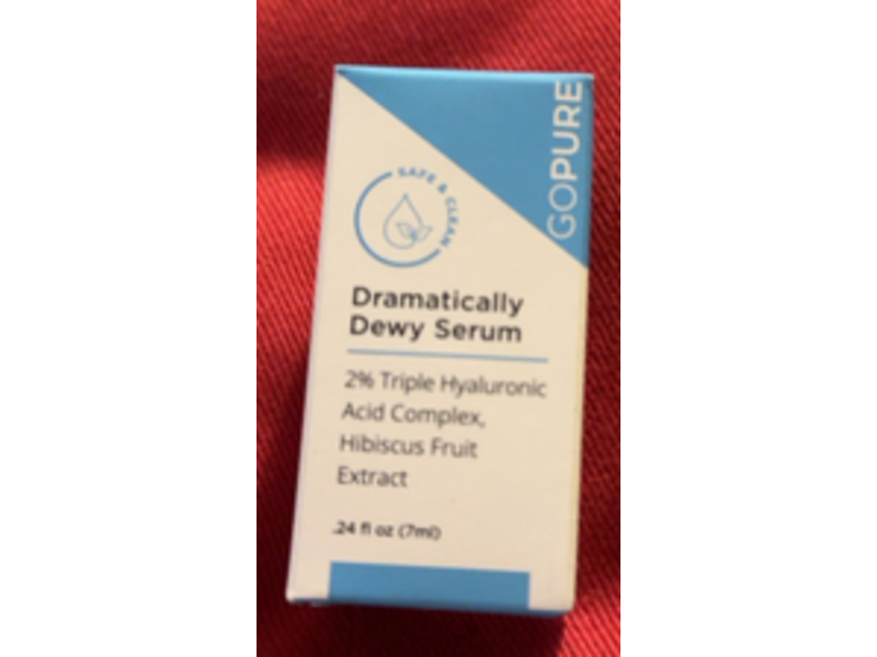 Gopure Dramatically Dewy Serum, 2% Triple Hyaluronic Acid Complex + Hibiscus Fruit Extract, 0.24 fl oz/7 mL