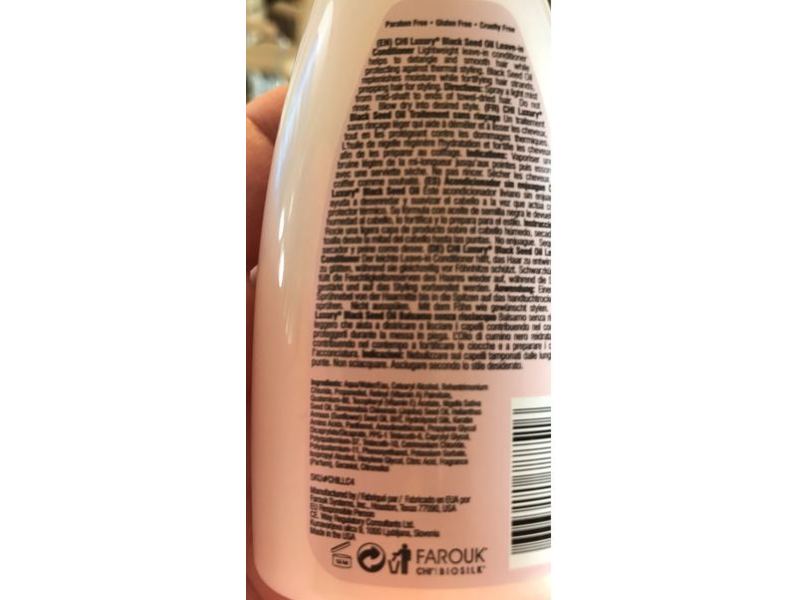 CHI Luxury Leave-In Conditioner, Black Seed Oil, 4 fl oz/118 mL