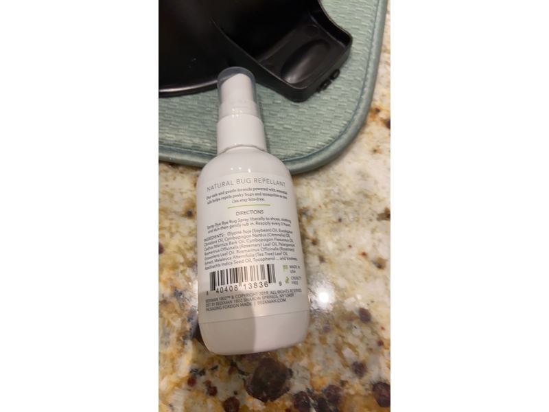 Beekman 1802 Bye Bye Bugs Natural Bug Repellant, 3.8 fl oz/100 mL