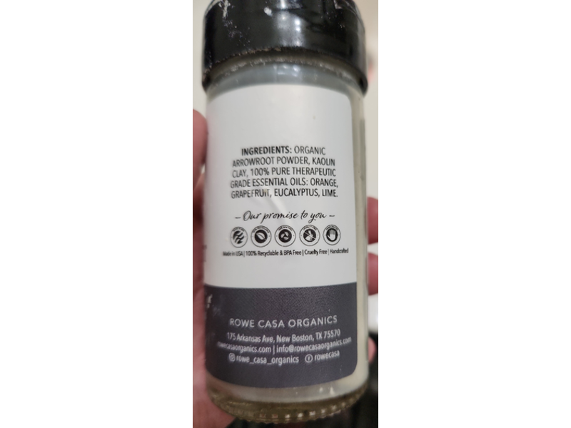 Rowe Casa Body Powder, Dry + Fresh, 2 oz/67.5 g