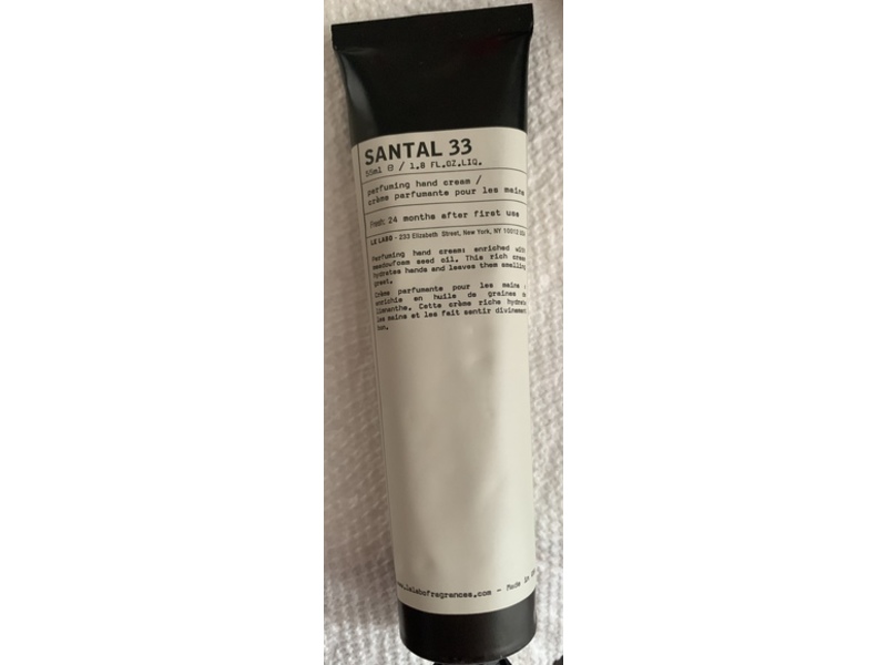 Le Labo Grasse New York Perfuming Hand Cream, Santal 33, 1.8 fl oz/55 mL