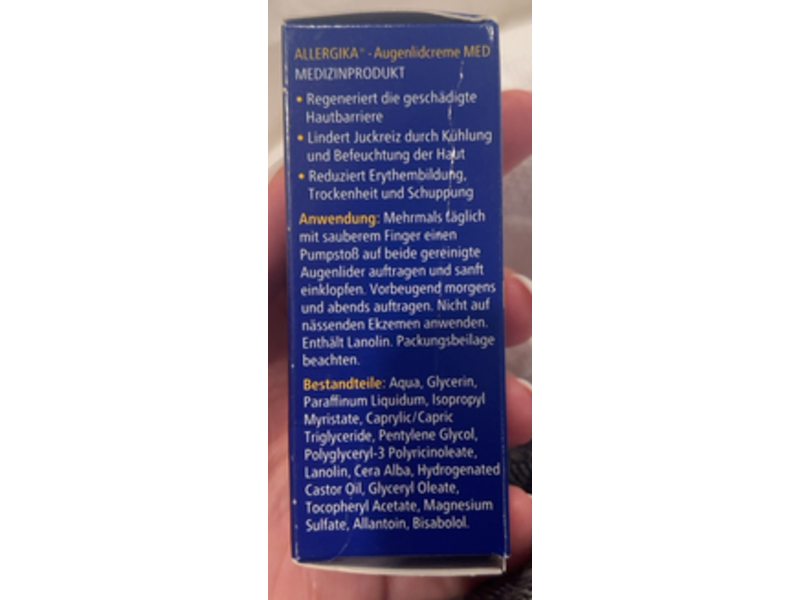 Allergika Eyelid Cream, Med, 15 mL