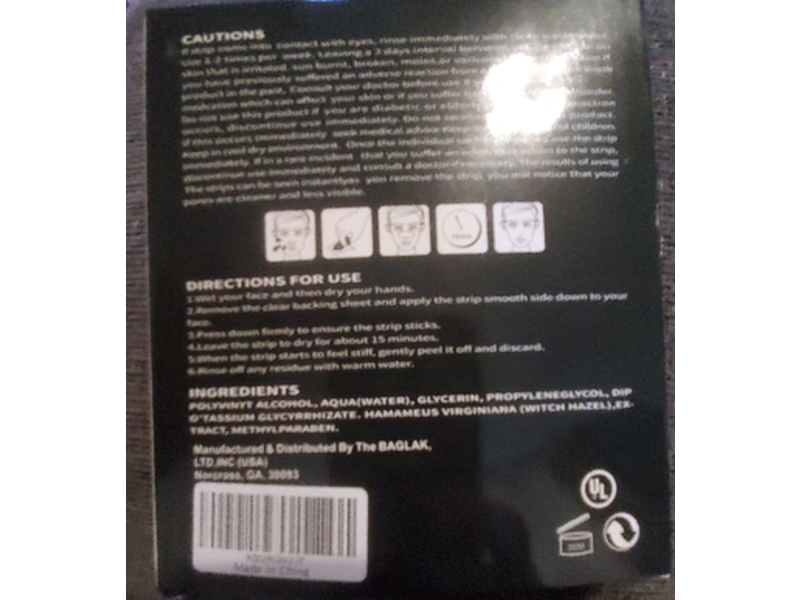 Baglak Men Deep Cleaning Pore Stripes, 28 Counts