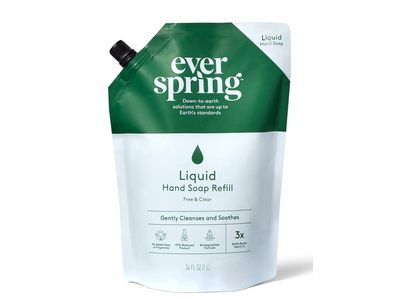 Everspring Liquid Hand Soap Refill, Free & Clear, 34 fl oz/1 L