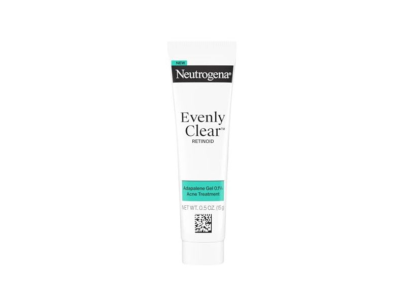 Neutrogena Evenly Clear Retinoid Acne Treatment, Adapalene Gel 0.1%, 0.5 oz/15 g