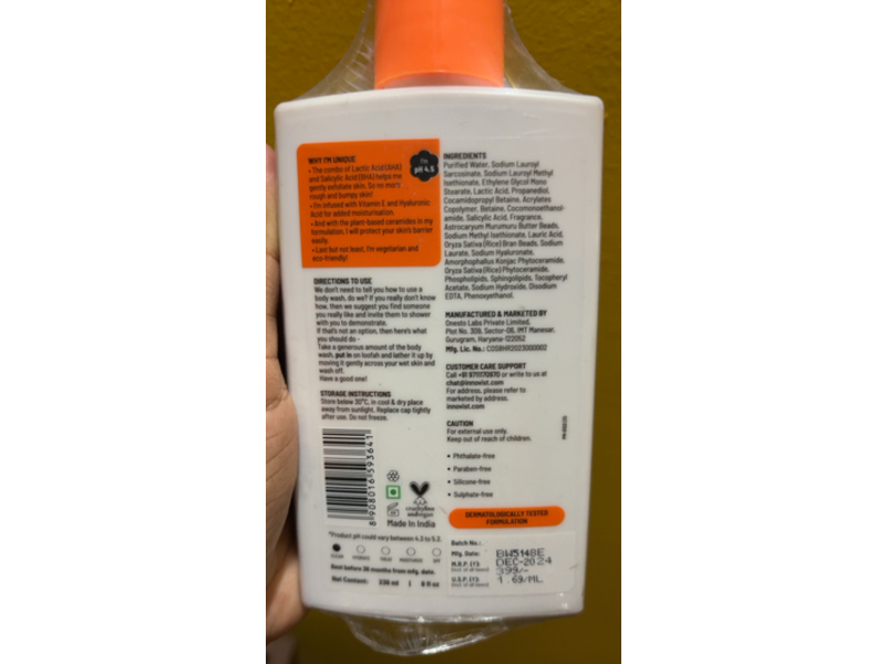 Chemist At Play Daily Exfoliating Body Wash, Lactic Acid + Salicylic Acid + Vitamin E, 8 fl oz/236 mL