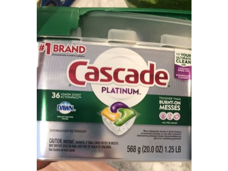 Cascade Platinum ActionPacs, Lemon Scent, 20 oz/568 g, 36 Pacs