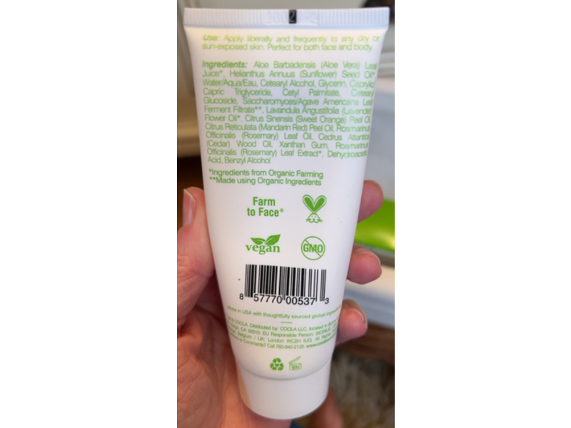 Coola Radical Recovery After-Sun Lotion, Organic, 2 fl oz/60 mL