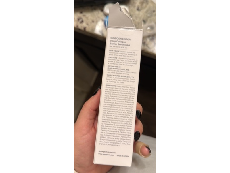 Sungboon Editor Deep Collagen Barrier Serum Mist, Sbedt, 3.38 fl oz/100 mL