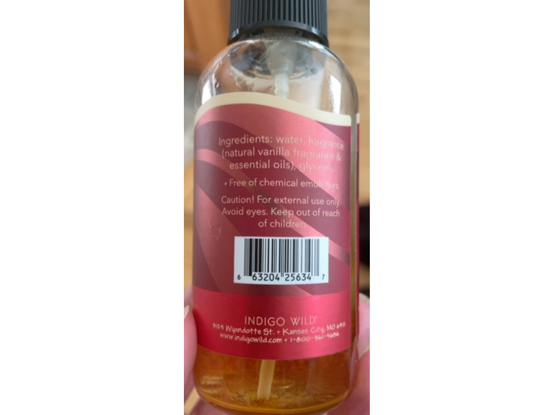 Indigo Wild Zum Room & Body Mist, Peppermint + Vanilla, 4 fl oz/118 mL