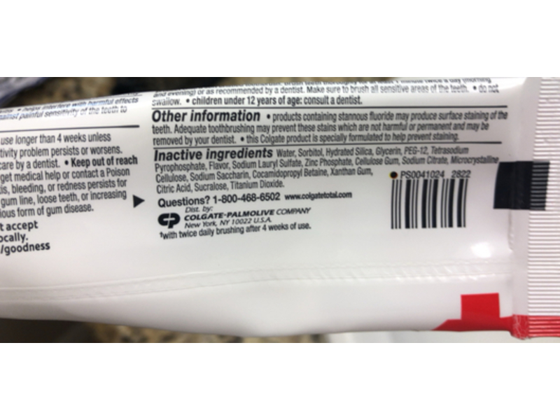 Colgate Total Whitening Toothpaste, 5.1 oz (144 g)