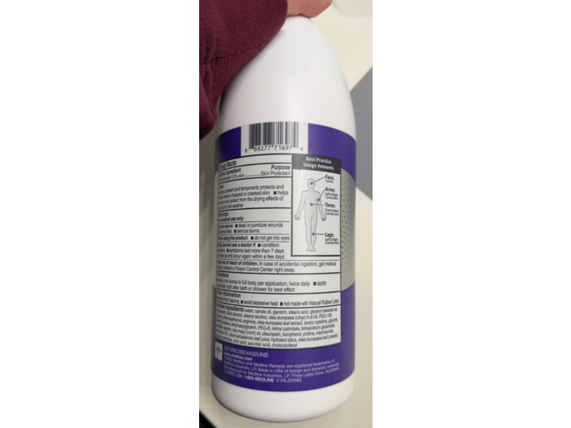 Medline Remedy Moisturize Skin Cream, Unscented, 32 fl oz/946 mL