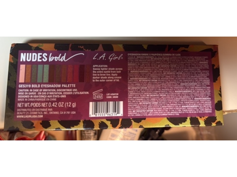 La Girl Nudes Eyeshadow Palette, Nudes Bold, 0.42 oz/12 g