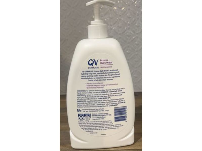 QV Dermcare Eczema Daily Wash, Ceramides, 1 L