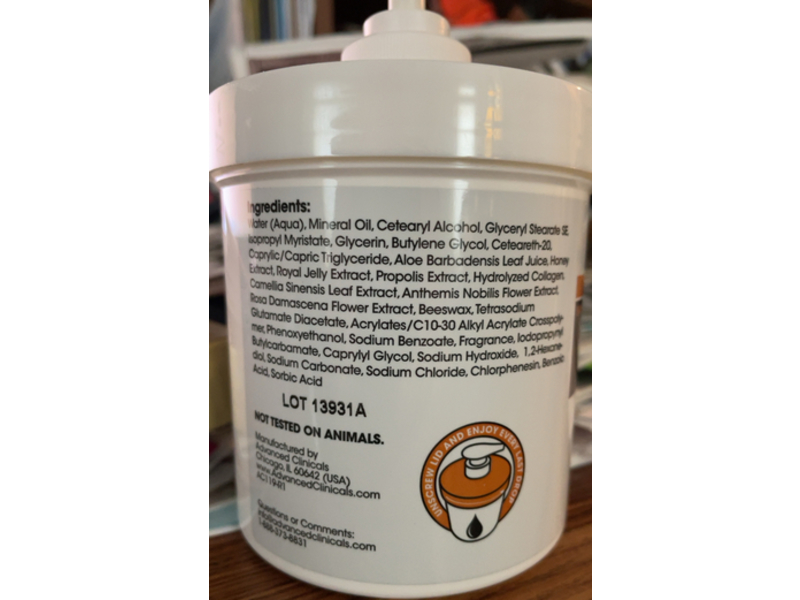 Advanced Clinicals Salon Professionals Dry Aging Skin, Manuka Honey, 16 oz/454 g