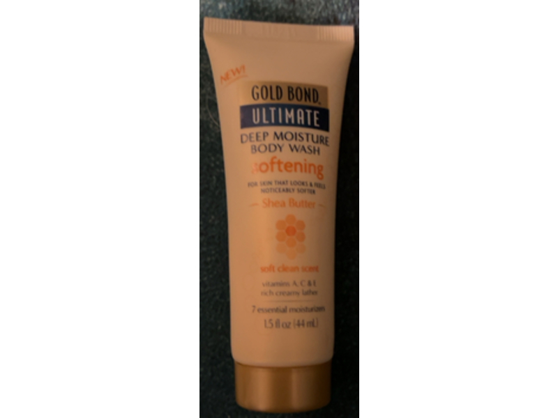 Gold Bond Ultimate Deep Moisture Shea Butter Body Wash, Soft Clean Scent, 1.5 fl oz/44 mL