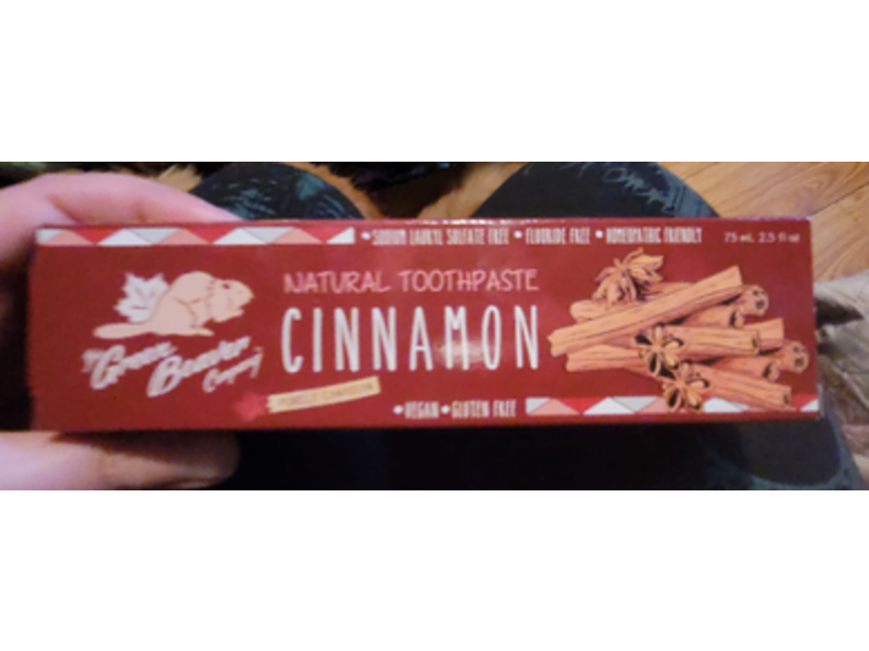 The Green Beaver Company Natural Toothpaste, Cinnamon, 2.5 fl oz/75 ml