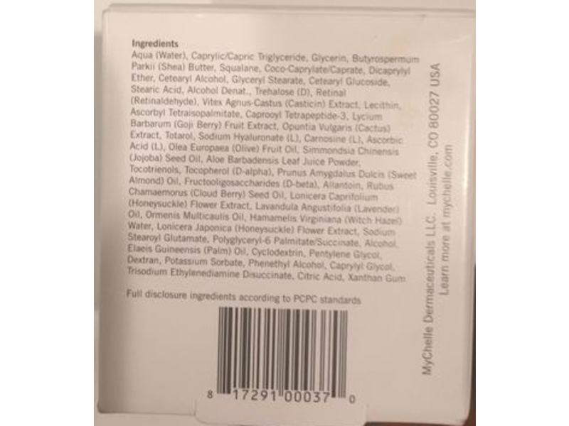 Mychelle Dermaceuticals Remarkable Retinal Night Cream, Pm Renew & Hydrate, Anti-Aging, 1.2 fl oz/35 mL