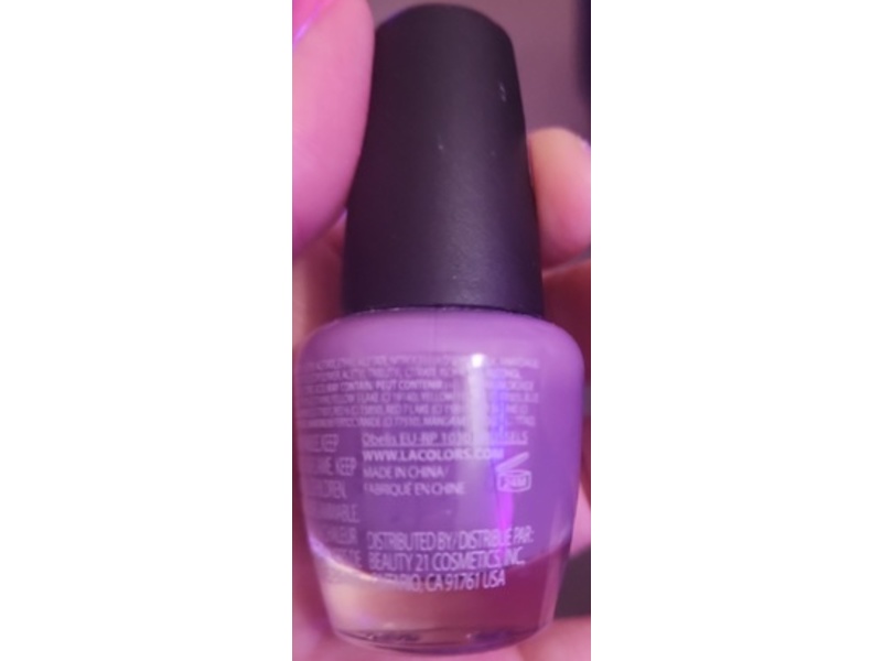 L.A. Colors Color Craze Nail Polish, Purple CNP 612, 0.44 fl oz/14 mL
