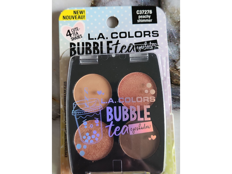 L.A. Colors Bubble Tea Eyeshadow, Peachy Shimmer, 0.176 oz/5 g