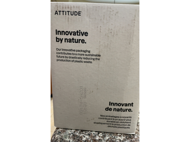 Attitude Innovative By Nature Dishwashing Liquid, Green Apple & Basil Scent, 135.3 fl oz/4 L