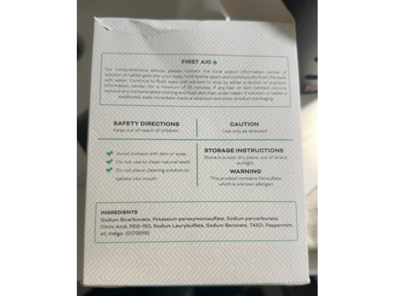 Avistar Advanced Anti-Bacterial Retainer Cleaning Tablets, Fresh Mint Flavour, 150 Count