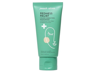 Peach & Lily Peach Slices Redness Relief Color Correcting Moisturizer, Panthenol, Algae, 1.69 fl oz/50 mL