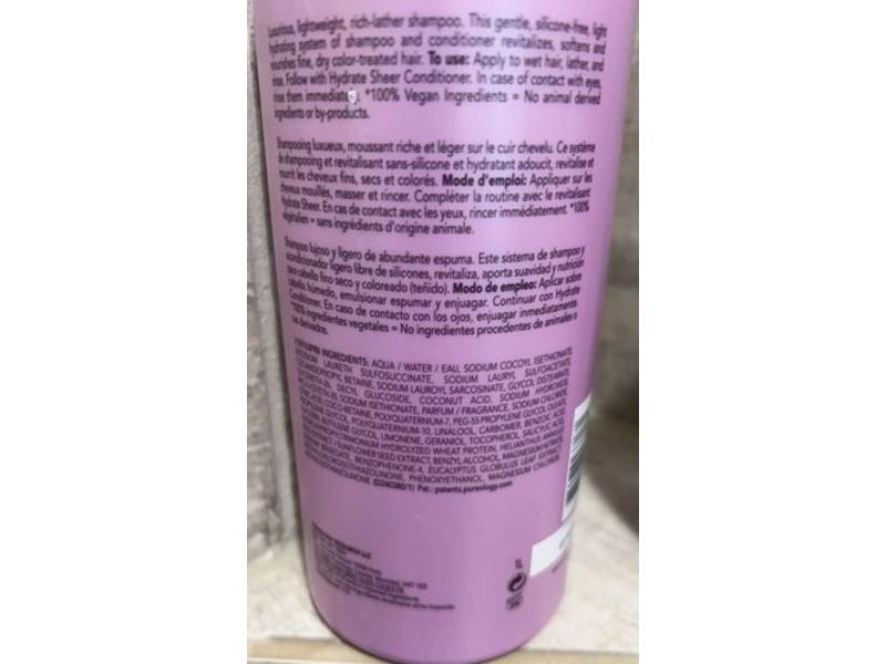 Pureology Hydrate Sheer Shampoo, 33.8 fl oz/1 L