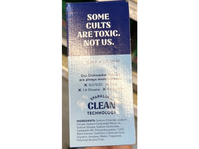 Cleancult Ultra Power Dishwasher Detergent Tablets Pods, Fresh, 18 oz/512 g, 32 Count