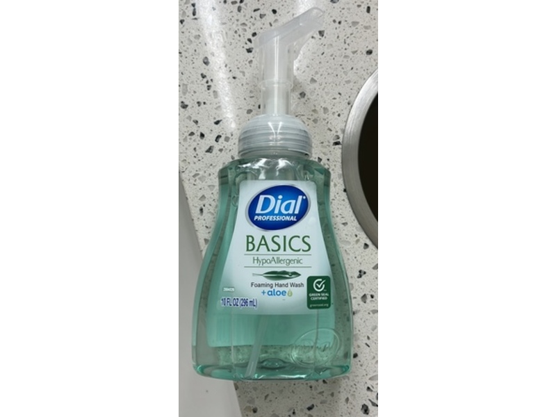 Dial Professional Basics Foaming Hand Wash, Aloe, 10 fl oz/296 mL