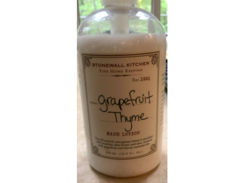 Stonewall Kitchen Hand Lotion, Grapefruit Thyme, 16.9 fl oz/500 mL