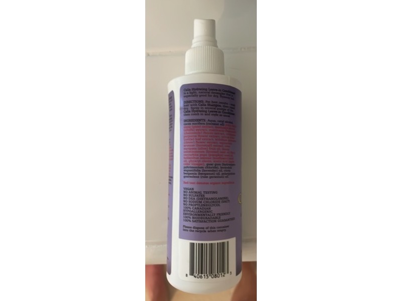 Calia Hydrating Leave-In Conditioner, Lavender Bergamot & Rose Geranium Essential Oils, 8 fl oz/240 mL