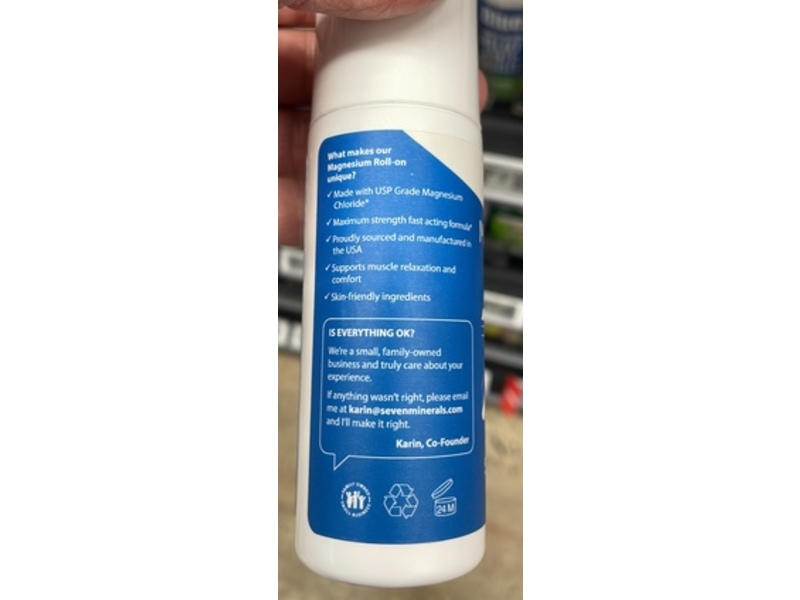 Seven Minerals Magnesium Roll On, Extra Strength, 3 fl oz/89 mL