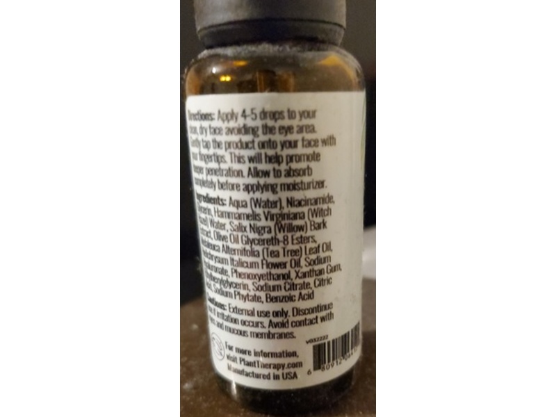 Plant Therapy Facial Serum, Tea Tree & Niacinamide, 1 fl oz/30 mL